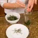 Prepare your herbs for Herbal Vinegar