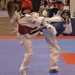 taekwondo sparring match
