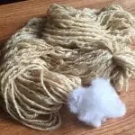 Wool Dyed with Fennel using Alum Mordant.