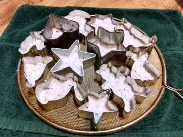 seed paper ornament in cookie cutters