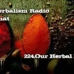 Spoons of spice from The Herbal Kitchen book cover Real Herbalism Radio 225.Our Herbal Kitchen Herb Chat